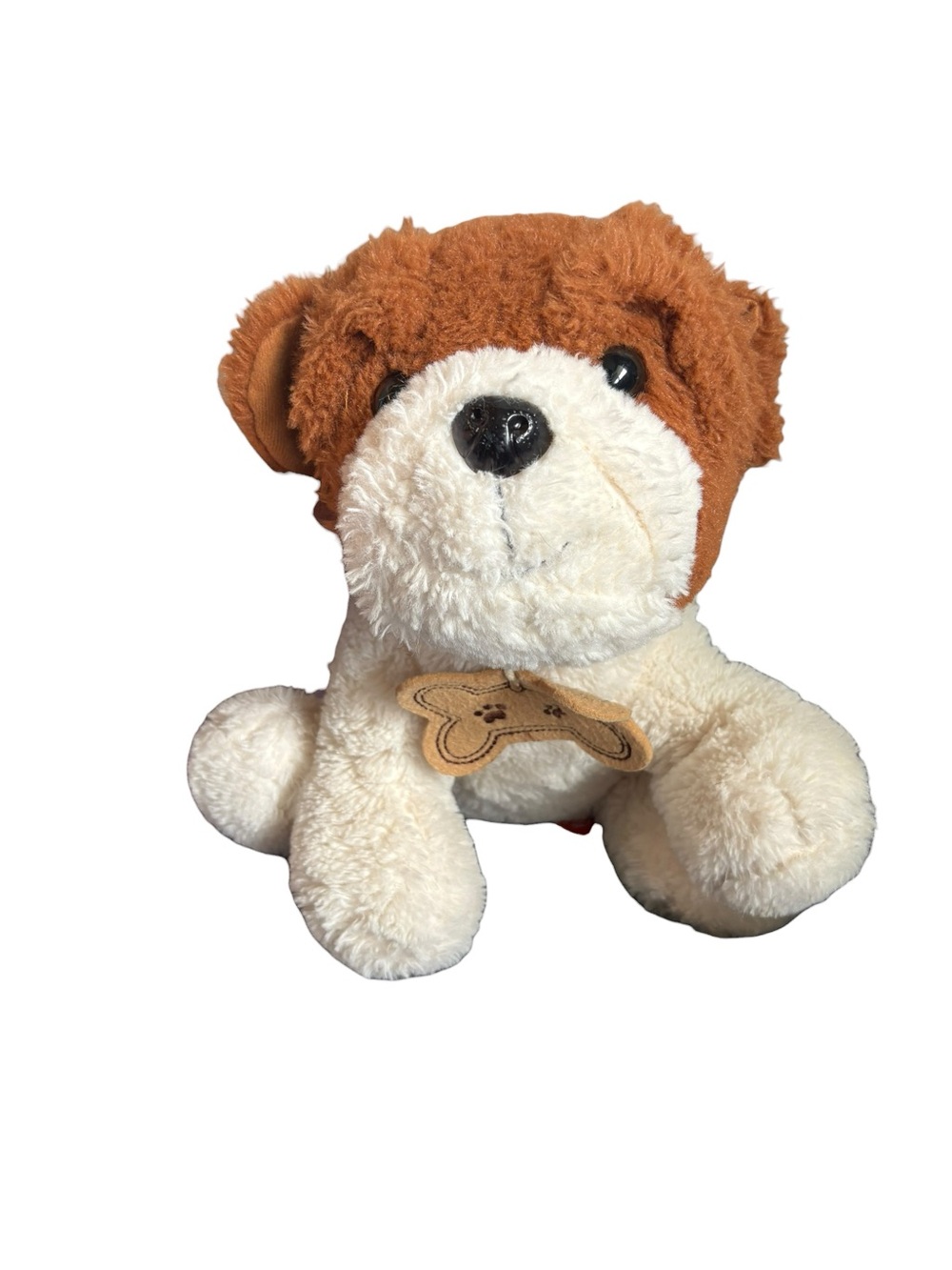3/$25 🐶 Linzy Handmade Bulldog Puppy Plush 13” Brown White